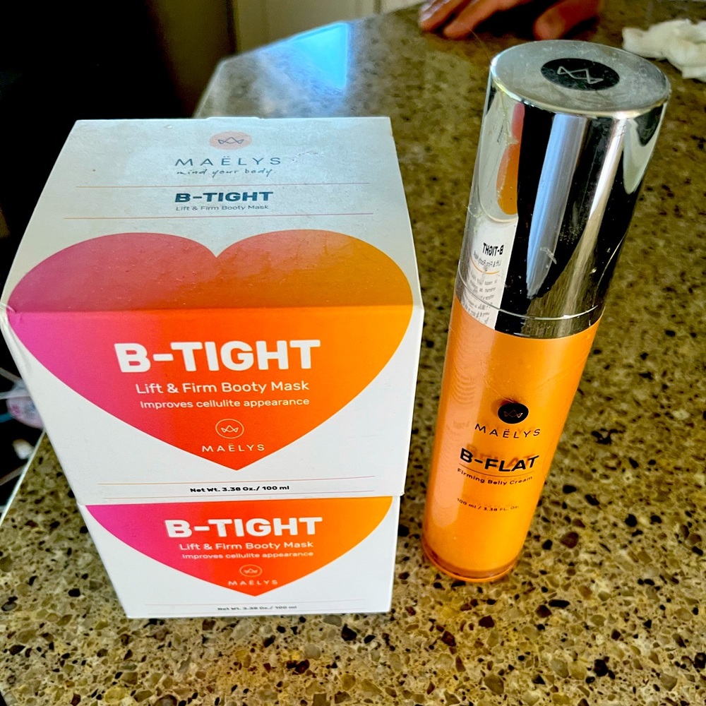 Maelys B-Tight lift firm booty mask and B-Flat firming belly cream